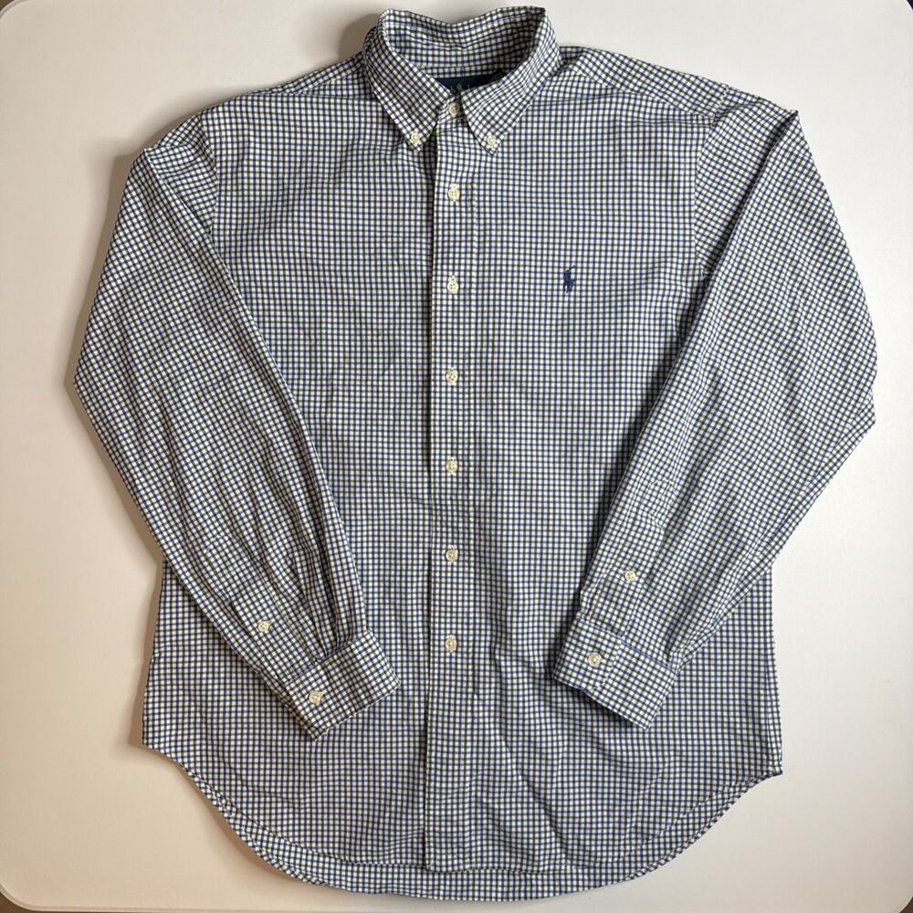 Polo Ralph Lauren Mens Large Classic Fit Shirt Long Sleeve Plaid Button Down L
